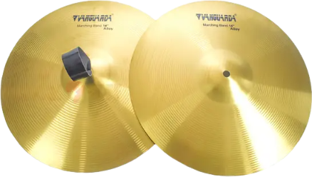 Prato Para Fanfarra Marching Band 14 Percussão Kit Cor Dourado Alloy
