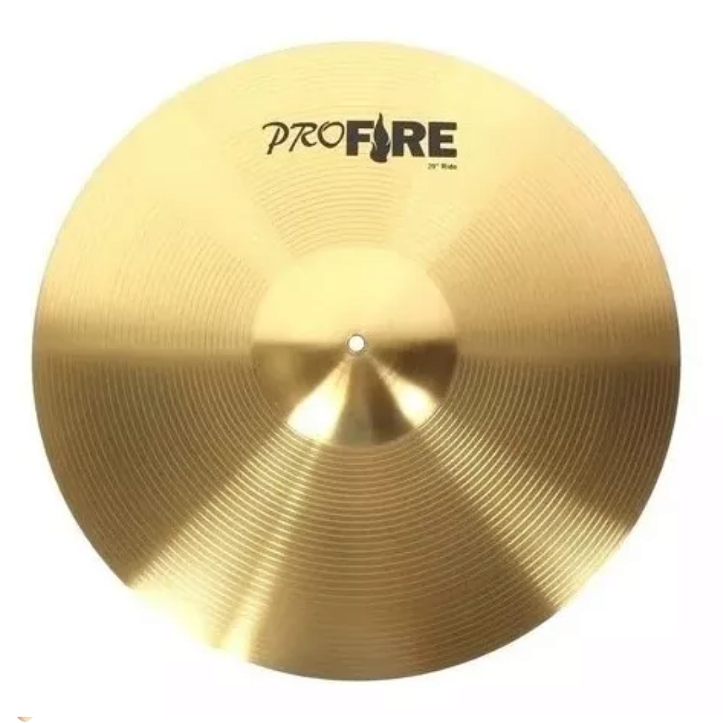 Prato De Bateria 16'' Attack + Condução 20'' Pro Fire Alloy + Par de Baquetas