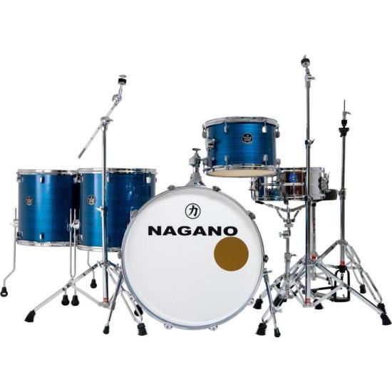 Bateria Acústica Nagano Ledship 24/14' Blue Stripe