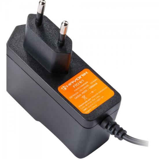 Fonte Chaveada Hayonik FTCI 9/1 9VDC 1A 9W P4 C+ Bivolt