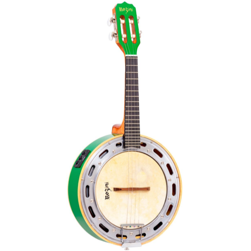 Banjo Ativo Rozini Color Verde RJ11.AT.VD Equalizador GC-2