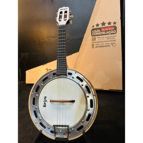 Banjo Rozini Estudante Passivo Color Branco RJ11.EL.BC