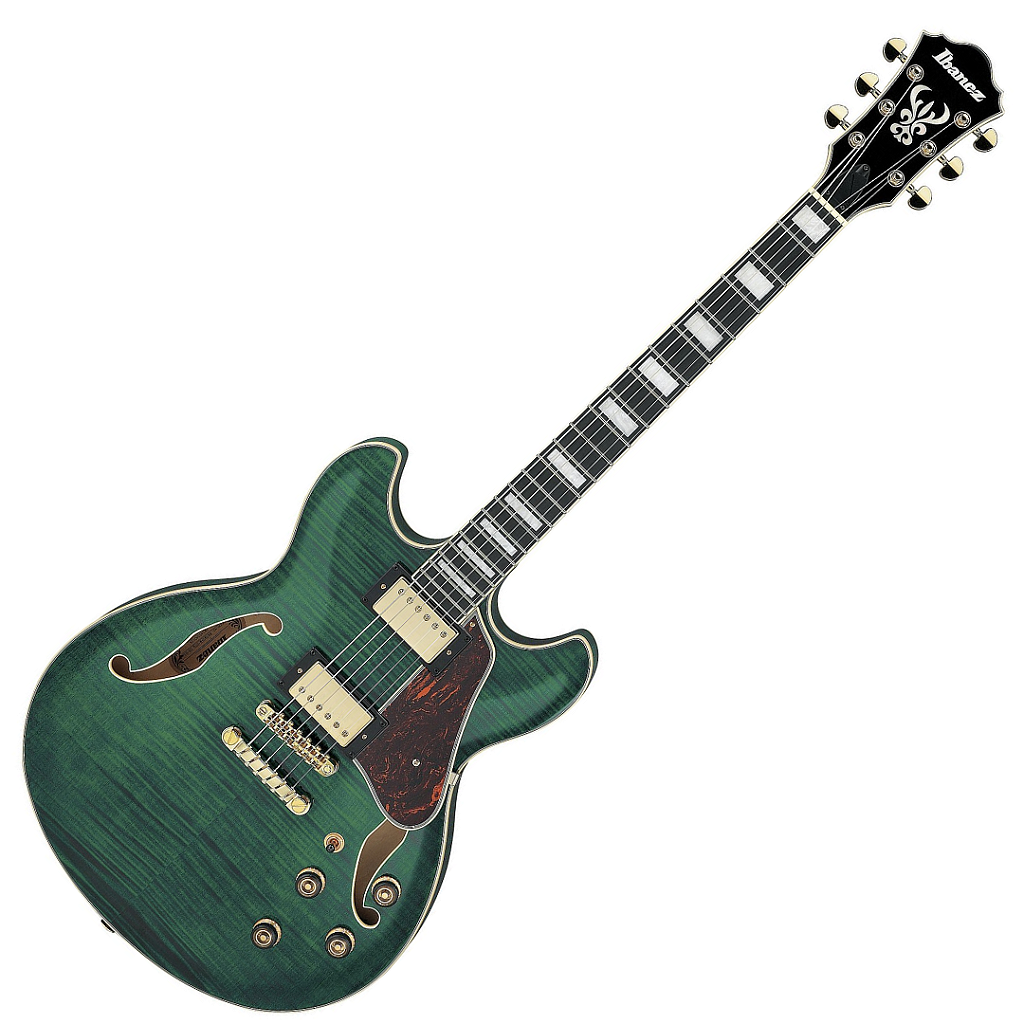 Guitarra Semiacústica Ibanez AS93FM TMG Transparent Moss Green