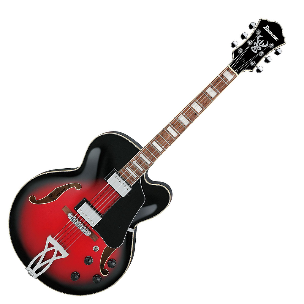 Guitarra Semiacústica Ibanez AF75 TRB Transparent Red Burst