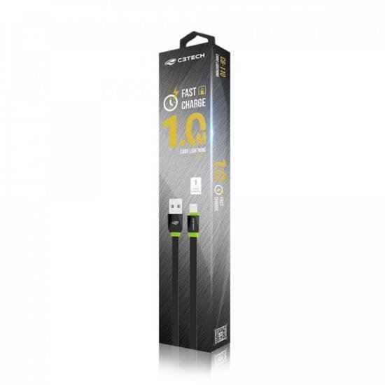 Cabo USB x Lightning CB-110 1m Preto C3Tech
