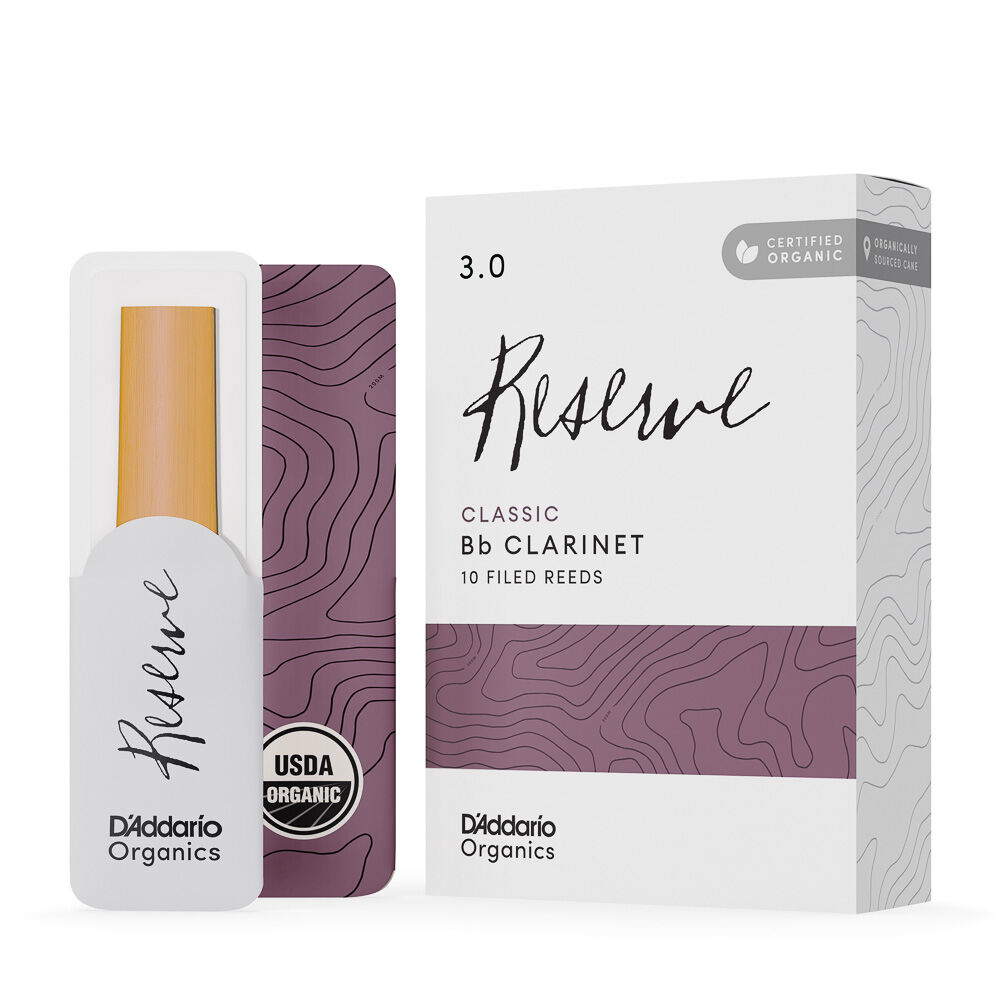 Palheta Clarineta 3.0 (10) DAddario Organic Reserve Classic