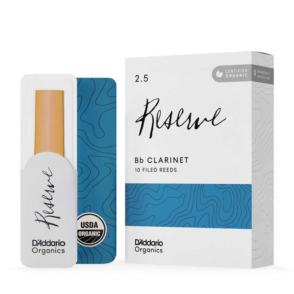 Palheta Clarineta 2.5 (10 Peças) DAddario Organic Reserve