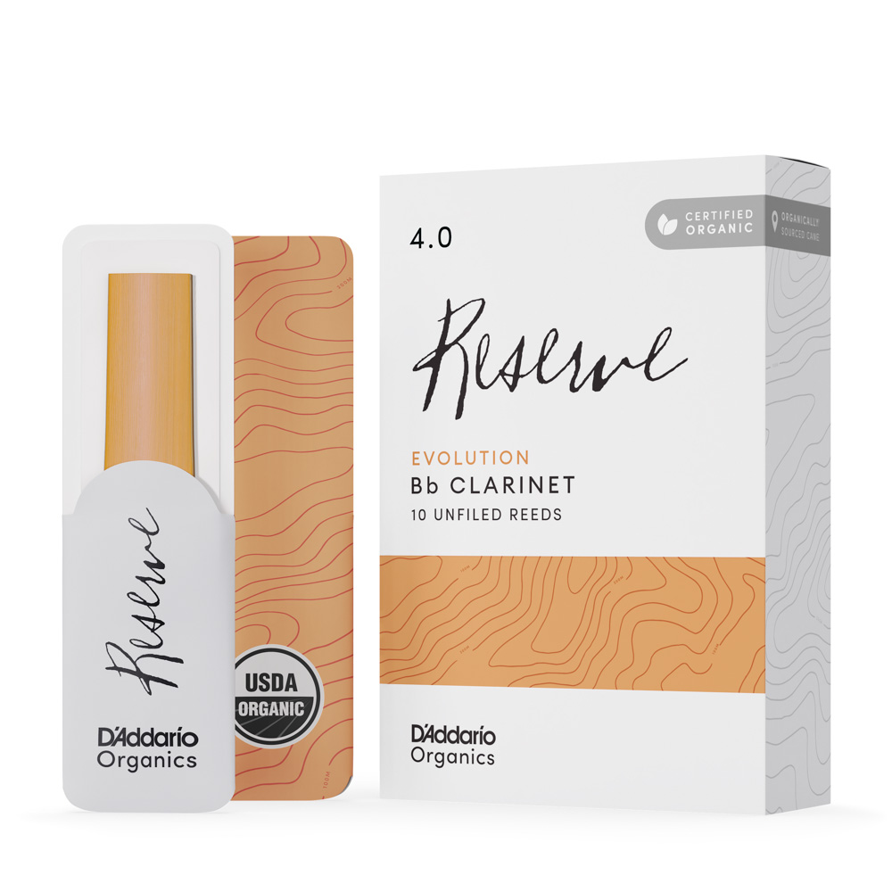 Palheta Clarineta 4 (10) DAddario Organic Reserve Evolution