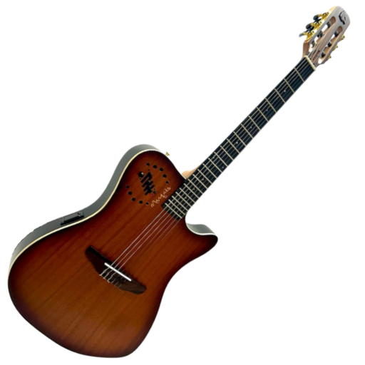 Kit Violão Eletroacústico Marquês VN-12 Flat Nylon Castanho VX05