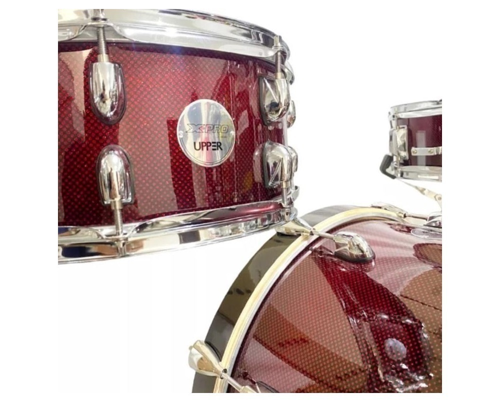 Bateria Acústica X-Pro 16" Red Sparkle