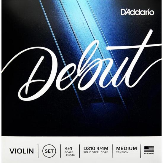 Encordoamento para Violino D'Addario Debut D310 Tensão Média 4/4M - Qualidade Superior para Músicos