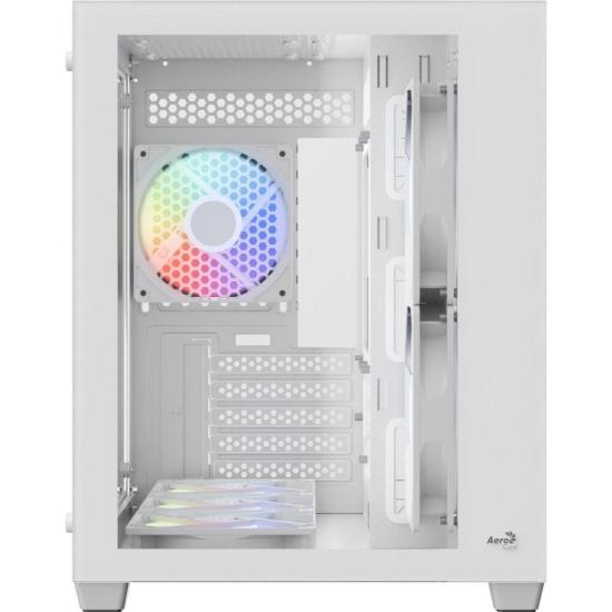 Gabinete Gamer Aerocool Dryft Branco com 6 Fans ARGB e Lateral em Vidro - Performance e Estilo para seu Setup