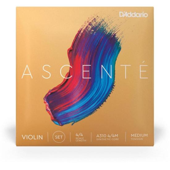 Encordoamento para Violino D'Addario Ascente A310 4/4M - Tensão Média - Som Rico e Durável