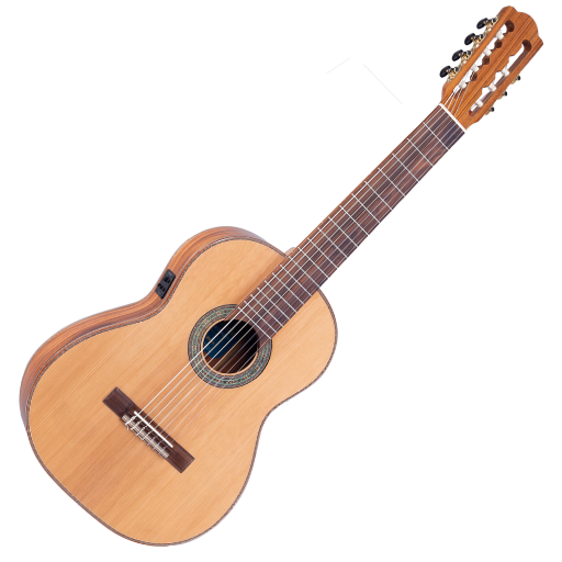 Violão Eletroacústico Rozini Virtuoso 7 Cordas Clássico RX237.FC2.N.CD com Tampo Maciço e Fishman Clásica II
