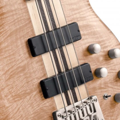 Contrabaixo 5 Cordas Ativo Cort A5 Plus FMMH OPN com Captadores Bartolini e Corpo Neck-Thru