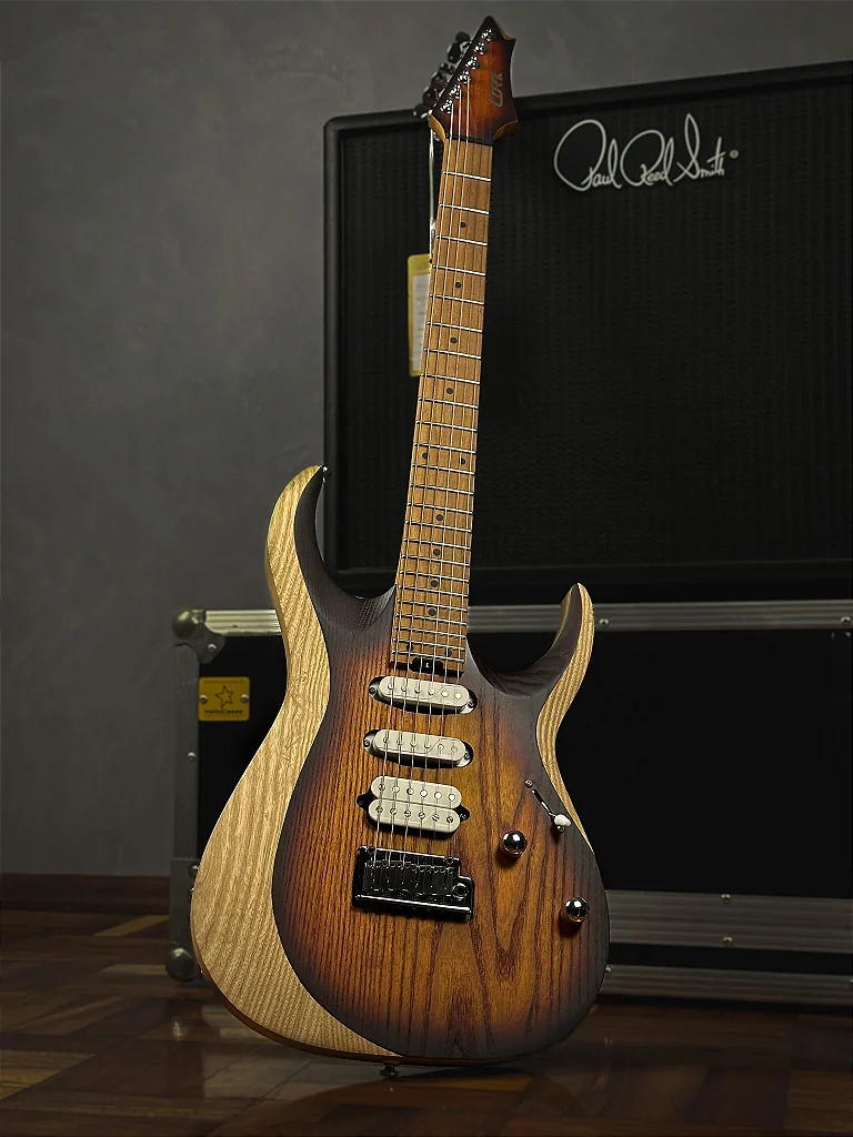 Guitarra Elétrica Cort X700 OPVB Triality com Captadores Fishman Fluence e Bag