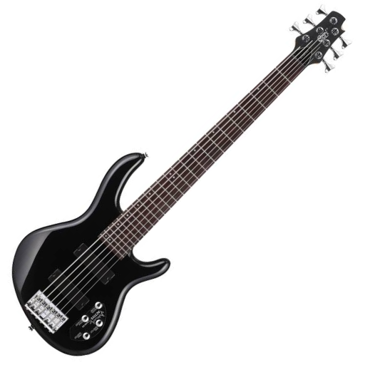Contrabaixo 6 Cordas Ativo Cort Action Bass VI Plus BK com Captadores Soapbar e EQ Ativo de 2 Bandas