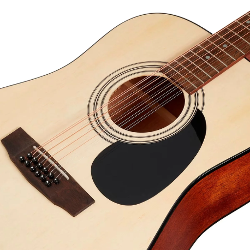 Violão Eletroacústico 12 Cordas Cort AD810-12E OP Folk com Tampo Spruce e Pré CE304T Open Pore Natural