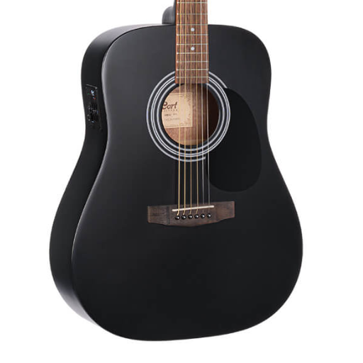 Violão Eletroacústico Cort AD810E BKS Folk com Tampo Spruce e Pré CE304T Black Satin