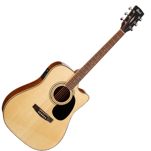 Violão Eletroacústico Cort AD880CE NS Folk com Tampo Spruce Cutaway Venetian Pré CE304T e Bag