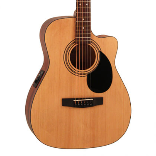 Violão Eletroacústico Cort AF515 OP Concert com Cutaway Tampo Spruce Corpo em Mahogany e Pré CE304T