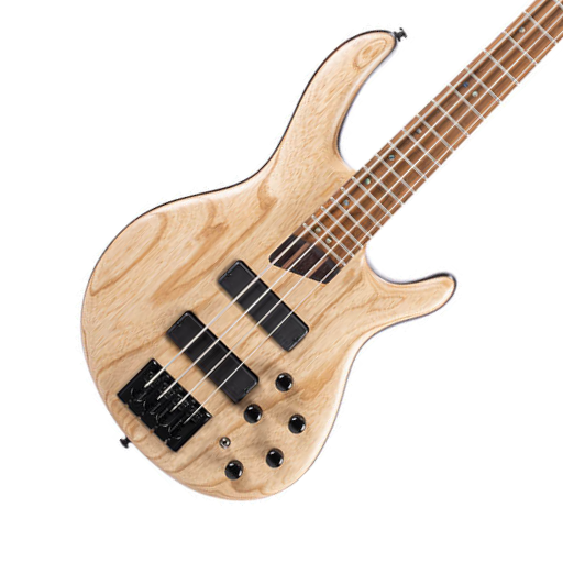 Contrabaixo 4 Cordas Ativo Cort B4 Element OPN com Captadores Bartolini Pré MK1 Ponte MetalCraft M4 e Escala Roasted Maple