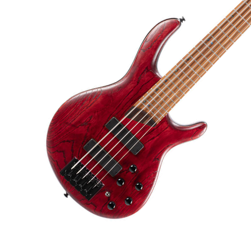 Contrabaixo 5 Cordas Cort B5 Element OPBR Bartolini MK1 Ponte MetalCraft M5 Escala Roasted Maple