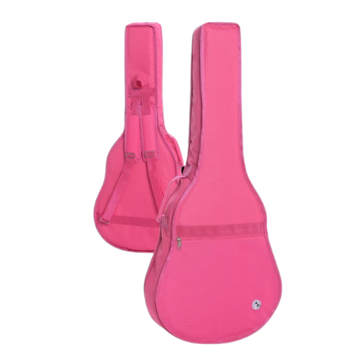 Capa Acolchoada Para Violão Folk Extra Colors Nylon Rosa