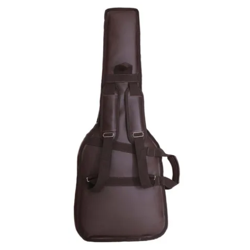 Capa Acolchoada Para Guitarra Premium Couro Marrom
