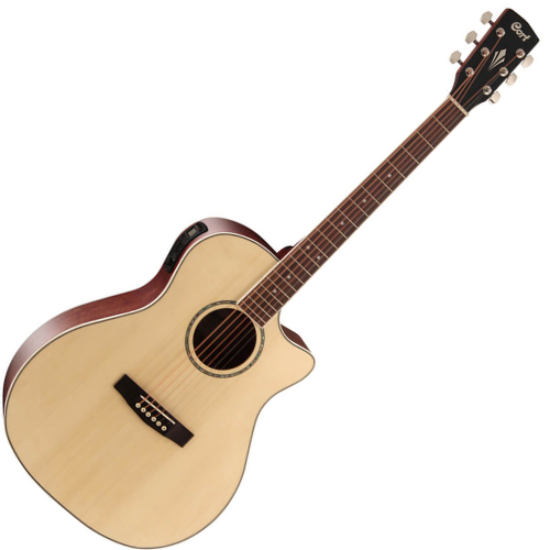 Violão Eletroacústico Cort GA-MEDX Natural GA Aço com Tampo Spruce e CE306T