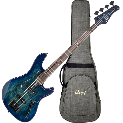 Contrabaixo Cort GB-Fusion 4 BB Ativo com Captadores VTB-ST e Equalizador de 3 Bandas