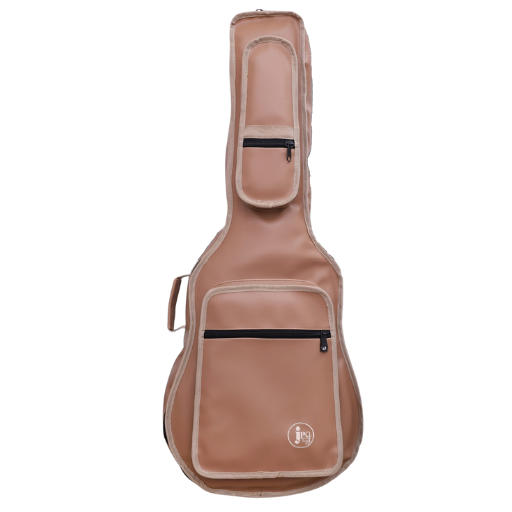 Capa Acolchoada Para Violão Clássico Premium Couro Marfim