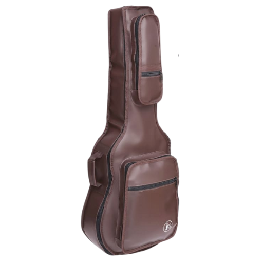 Capa Acolchoada Para Violão Clássico Premium Couro Marrom