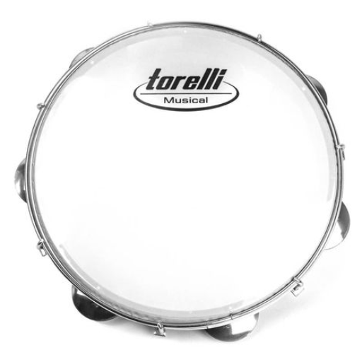 Pandeiro 10" Torelli TP309BC Injetado Branco com Pele Leitosa