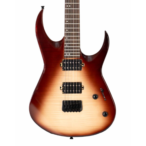 Guitarra Waldman WM320F BRB Brown Burst com Captadores HH e Flamed Maple Top