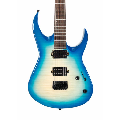 Guitarra Waldman WM320F GRB Green Burst com Captadores HH e Flamed Maple Top
