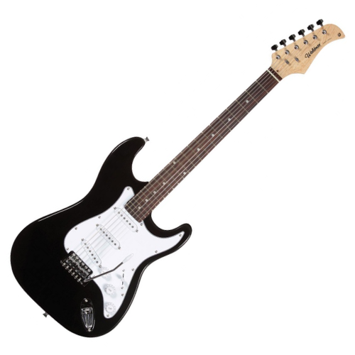 Guitarra Waldman ST-111BK Black com Corpo Hardwood e Captadores Single Coil Hi-Gain