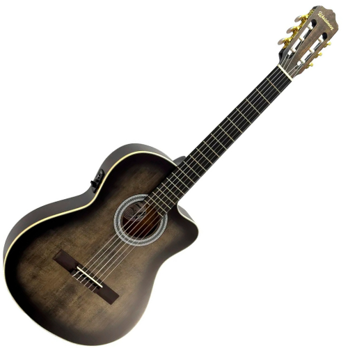 Violão Eletroacústico Waldman CLCEX-1010 BKB Tampo Sólido Preto Fosco