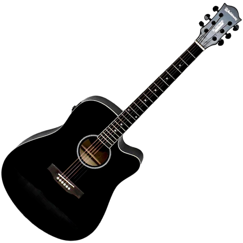Violão Eletroacústico Waldman DCE 141 BK Folk Aço e Pré-amplificador EQ-3RT