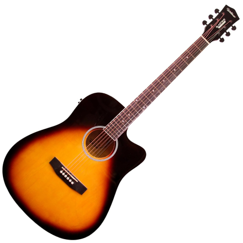 Violão Eletroacústico Waldman DCE 141 VS Folk Aço e Pré-amplificador EQ-3RT