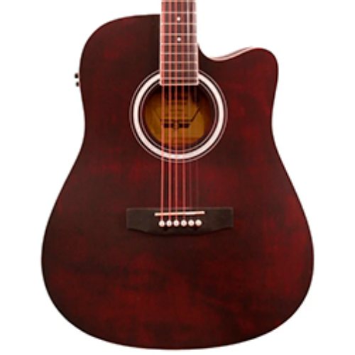 Violão Eletroacústico Waldman DCE 141 WR Folk Aço e Pré-amplificador EQ-3RT