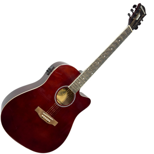 Violão Eletroacústico Waldman DCE 141 WR Folk Aço e Pré-amplificador EQ-3RT