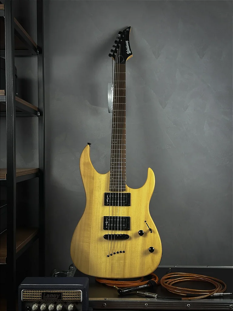 Guitarra Waldman WST180-NS HH Fixa Natural Satin com Captadores Humbucker Cerâmicos e Ponte Fixa