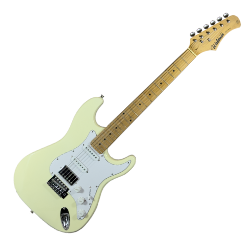 Guitarra Waldman ST-311X IV/B Ivory/Black com Corpo Hardwood e Captadores Single Coil Hi-Gain