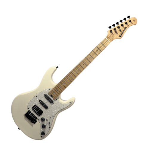 Guitarra Waldman ST-441X AWS/B Arctic White Sunburst/Black com Corpo Hardwood e Captadores Single Coil Hi-Gain