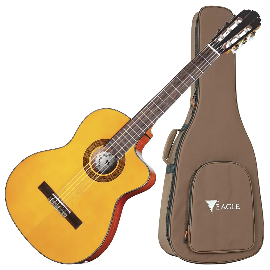 Violão Eletroacústico Eagle Ch800f VG Flat Nylon