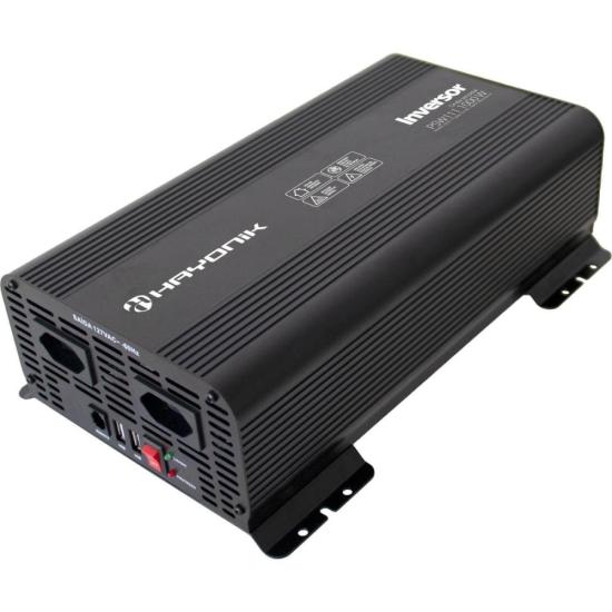 Inversor Automotivo HAYONIK PSW111 Onda Senoidal 1000W 12V/127V