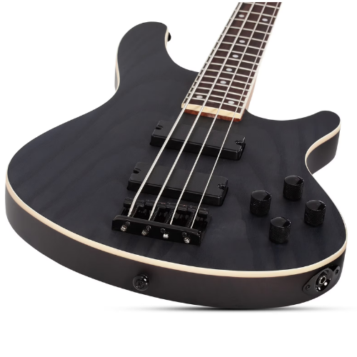 Contrabaixo Schecter C-4 Standard Charcoal Satin com Captação Soapbar e Ponte Diamond 3971
