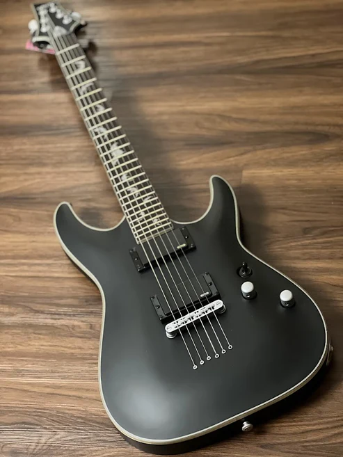 Guitarra Schecter Damien Platinum 6 SBK Satin Black com Captadores