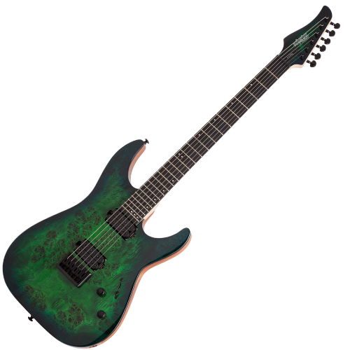 Guitarra Schecter C-6 Pro AQB Aqua Burst com Diamond Decimator e Hardtail String-Through 3632